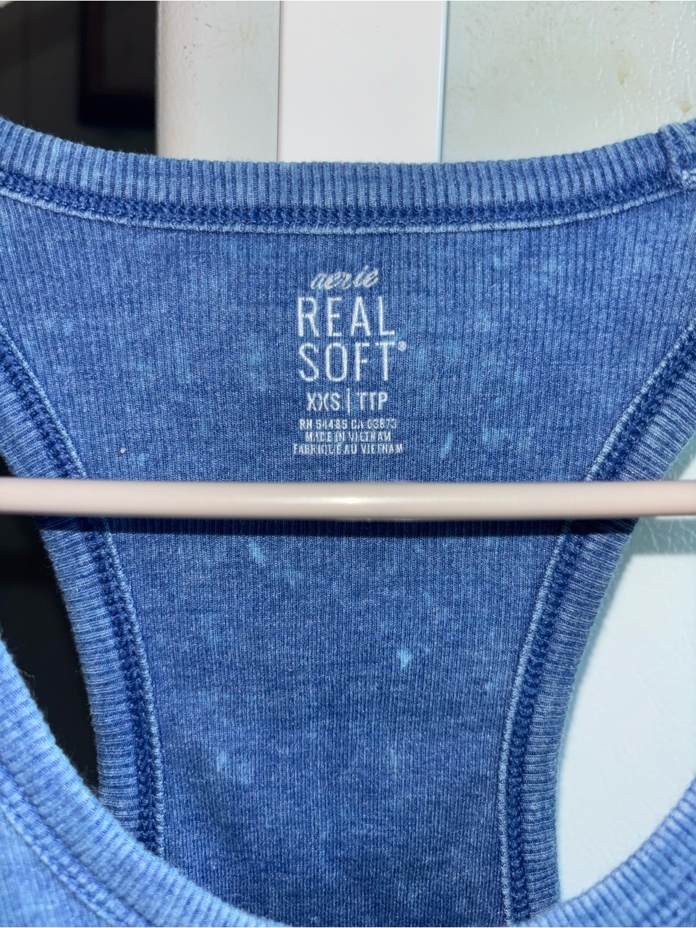 aerie Blue Ribbed Racerback Tank - Picture 4 of 4